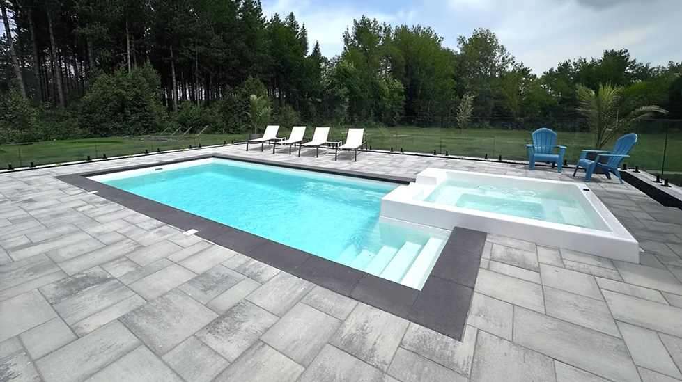 Example of custom pool or hardscaping installed by Luxe Oasis Outdoors.